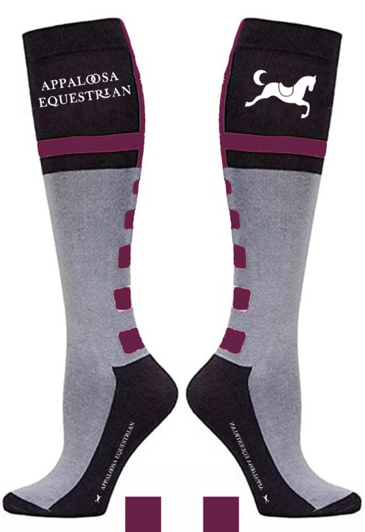 Burgundy Appaloosa socks